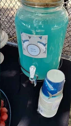 shark party theme ocean water / 5 year old birthday party