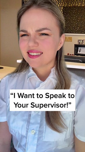 “Get me your supervisor.” That phrase will forever activate my fight or flight… @jessicavanel 👈 original storytime here! #hotel #customerservice #skit #greenscreen