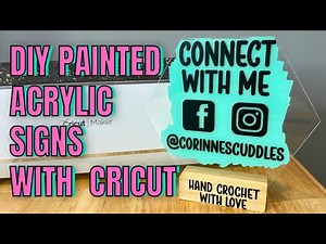 DIY CLEAR ACRYLIC PAINTED SIGN WITH VINYL
