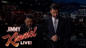 Jimmy joined Donald J. Trump in a prayer for Arnold Schwarzenegger... #NationalPrayerBreakfast | Jimmy Kimmel Live