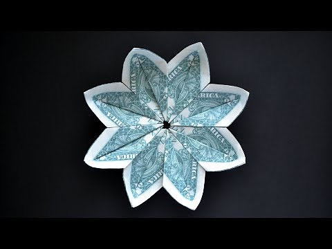 Nice Money FLOWER I Modular Origami out of Dollar bills I Tutorial DIY