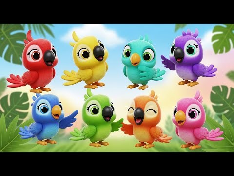 Eight Little Toy Parrots Talk Talk Talk | Fun Speech & Counting Song