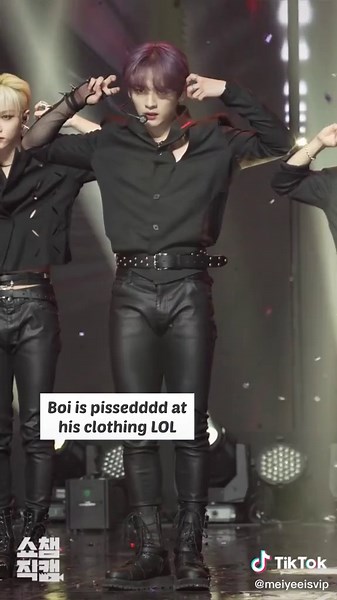 Lee Know Angry Clothing Reaction and Outfit Moments