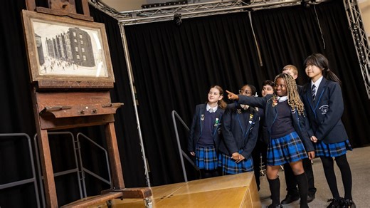 LS Lowry artwork goes on display in school - AOL