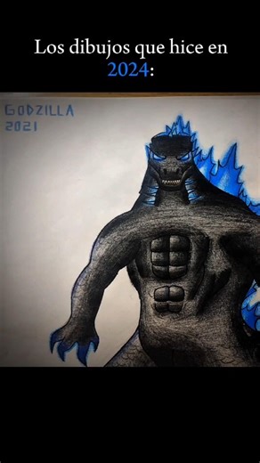Evolución de mis dibujos de Godzilla 💥🖋️ #dibujo #viral #trend #godzillaart #dibujante