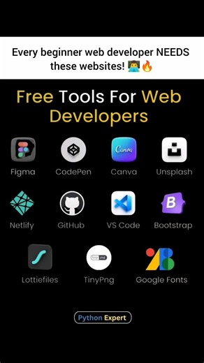 🚀 10 FREE Web Development Tools Every Beginner Must Know!#developer #programming #coding #free #tech