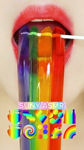 Asmr rainbow jelly sweets emoji food for relaxing eating sound #eating #asmr #challenge | Suny Asmr