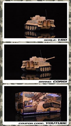 Panzerkampfwagen VI Tiger Ausf E (Early Production) Tank Tiger 131, 1943 1/50 Diecast Model by Corgi