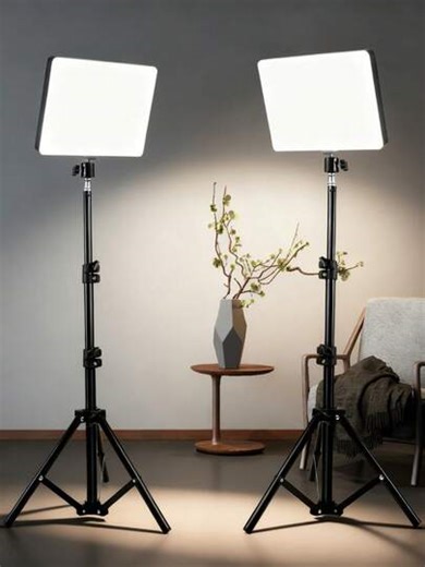 Trípode ajustable de 63 pulgadas, iluminación LED USB de 10 pulgadas para selfies y videoconferencias, temperatura de color ajustable de 3000K a 6500K, adecuado para iluminación fotográfica, grabación, transmisión en vivo, maquillaje, vlogging, etc. | SHEIN