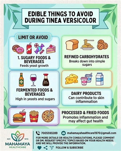 Managing Tinea Versicolor? Watch What’s On Your Plate! 🍽️❌
