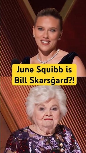 Is it June Squibb or Bill Skarsgård at the Oscars? Scarlett Johansson can't tell.