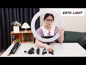 EOTOLIGHT 21 inch LED Ring Light Detailed installation tutorial for model 21s