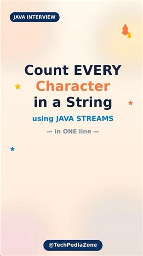 🚀 Count Characters in a String with Streams in Java #java #coding #stream #java8 #shorts