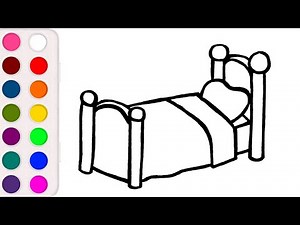 🛏️ Bed Drawing for Children | Very Easy Tutorial