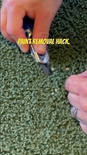 Carpet Paint Removal Hack. #shorts #diy #carpetstainremoval #mchammer