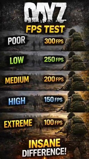 DAYZ Graphics Comparison - POOR TO EXTREME #dayz #benchmark #fps
