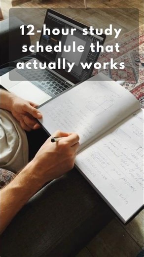 12-hour study schedule that actually works. #study #habitsthatchangeyourlife #students