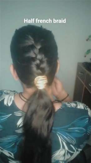 half french braid hairstyle #hairstyle #ytviral #ytvideo #ytshorts