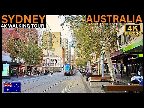 4K Sydney Walking Tour | Exploring City CBD | 4K UHD Video | Urban Exploration