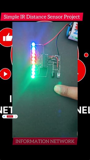 Simple IR Distance Sensor Circuit #smartphone #howtomakepowerbankathome #electronic