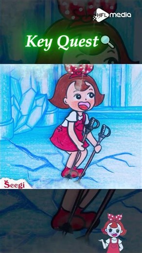 The Search for the Magic Key!✨🗝️#LostKey #KeyMystery #AdventureSearch #animation #paper