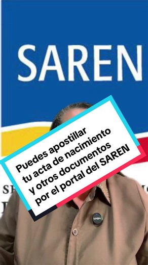 Cómo apostillar tu acta de nacimiento por el portal del SAREN