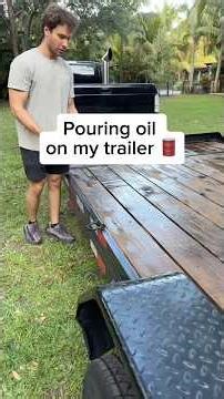 POURING OIL ON MY TRAILER! #SHORTS