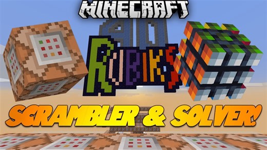 Minecraft Rubix Cube SCRAMBLER & SOLVER! (Minecraft Rubik's Cube Redstone)