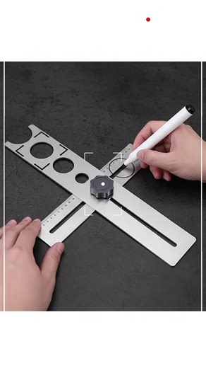 304 Stainless Steel Multi-Function Universal Ruler, Precise Hole Drilling Tool, Tile and Marble Locator, Industrial Right Angle Square, Measuring Ruler #tools #toolaccessory #lasertapemeasure #digitaltapemeasure #musthavekitchentool #stainlesssteelmeasuringtape #toolaccessories #portabletool #girlswithpowertools #2in1tools