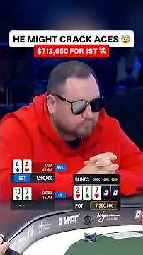 SICKEST RIVER CARD POSSIBLE at $712,650 WPT Final Table 😰 #wpt #poker #shorts