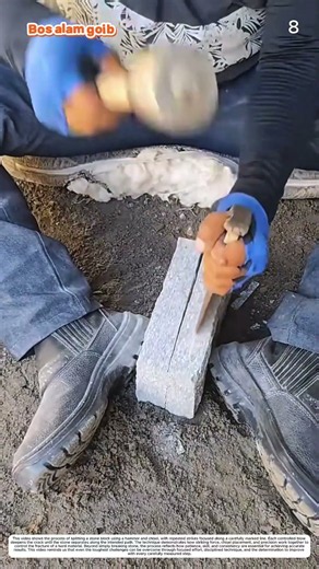 Stone Splitting: How a Hammer and Chisel Transform a Solid Block into Precise Pieces