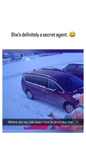 GiggleGang on Instagram: "This Instagram reels a 2022 TikTok viral video of a woman flawlessly reversing a minivan through snow with sharp turns, captioned repeatedly "Where did my wife learn how to drive like that?" to highlight her unexpected expertise. Posted on January 6, 2026, by @TheFigen_ , a musicology PhD sharing positive memes, it amassed over 131,000 likes and 4 million views in a day, reviving the clip's meme status amid winter driving discussions. Humorous replies portray her as a s