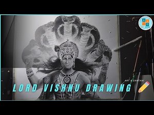 LORD VISHNU Pencil Sketch Drawing ( Timelapse) - Art & Dantani