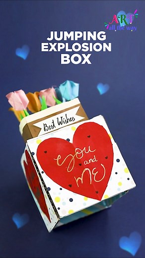 jumping explosion box #craft #homedecoration #diycrafts #diy #ventunoart #shortstory #shortsfeed #shortsviral #shortsvideos #shortsyoutube #shortsviralreel #shortsreels | Art All The Way
