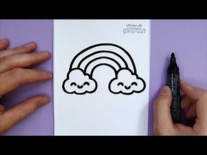 How to Draw a Cute Rainbow | Easy Step by Step Drawing