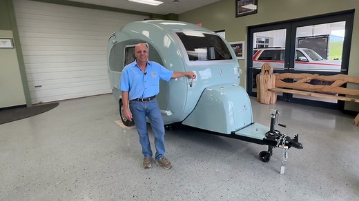 2023 nuCamp RV Barefoot Walkthrough Glamping comes easy in this cute trailer for two! Once you've found a campground to park for the night, whip up a quick meal on the two-burner cooktop and dine at the U-shaped dinette. Clean-up will be a breeze with the stainless steel deep-basin sink, and there is a 12V compressor refrigerator for leftovers. You will find a wall-mounted pocket organizer, a wardrobe with table storage, plus exterior storage for the gray tank hose and spare tire. This model als