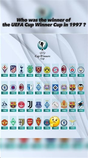 Who was the winner of the UEFA Cup Winner Cup in 1997 ?