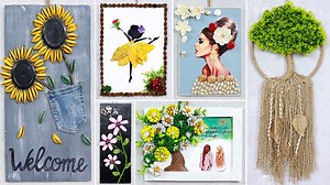43K views · 2.6K reactions | 10+ super easy Wall Hanging Craft Ideas with different Waste Material | Diy Bigboom | Facebook