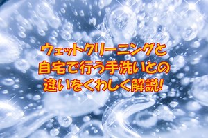 ウェットクリーニングと自宅で行う手洗いとの違いをくわしく解説! | 宅配クリーニング情報館