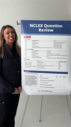 Struggling to tackle tricky NCLEX-style scenarios? Watch how breaking it down makes answering a breeze 📝✨ Ready to level up your NCLEX prep? Start your FREE trial today! 👉 Link here to try out our 5 day free trial: https://bit.ly/4ioinu5 perfect for RN & LPN students #nclexprep #nursingschool #studentnurse #nclex | SimpleNursing