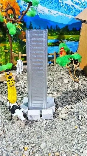 Amazing Farm Diorama Construction | Installing The New Mini Pillar! 🚜 #shorts