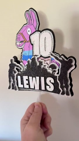 Personalised Gamer Llama Cake Topper | Custom Name, Age Birthday Decoration - Etsy