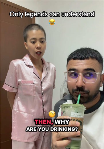Why Is He Drinking? A Hilarious Couple Comedy Moment