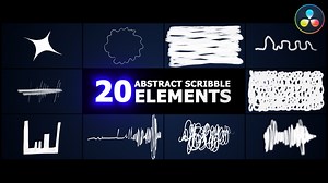 Abstract Scribble Elements | DaVinci Resolve