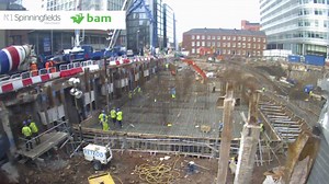 Watch as Bam gets to work on Manchester's tallest office building – No 1 Spinningfields. Oh, it's also a timelapse. Enjoy. http://bit.ly/2ce8bX1 | Construction News