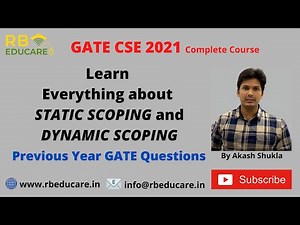 Static Scoping || Dynamic Scoping || GATE Questions || C Programming || Akash Shukla