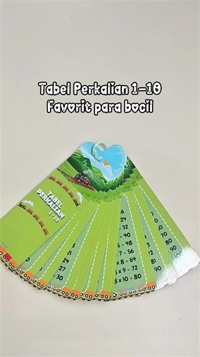 Tabel perkalian 1-10 favorit para bocil✨ #flashcard #flashcardmatematika #perkalian #pembagian
