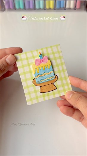 Cute Birthday Card Idea!🎀🎂#aesthetic #birthdaycard #diycard #handmadecard #artandcraft #paperart