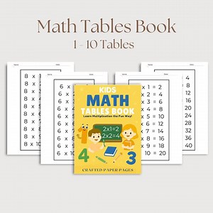 Math Tables 1–10 Practice Worksheets: Preschool & Kindergarten Learning Book (PDF) - Etsy Canada