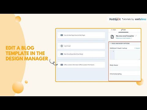 How to edit a blog template in the design manager in HubSpot